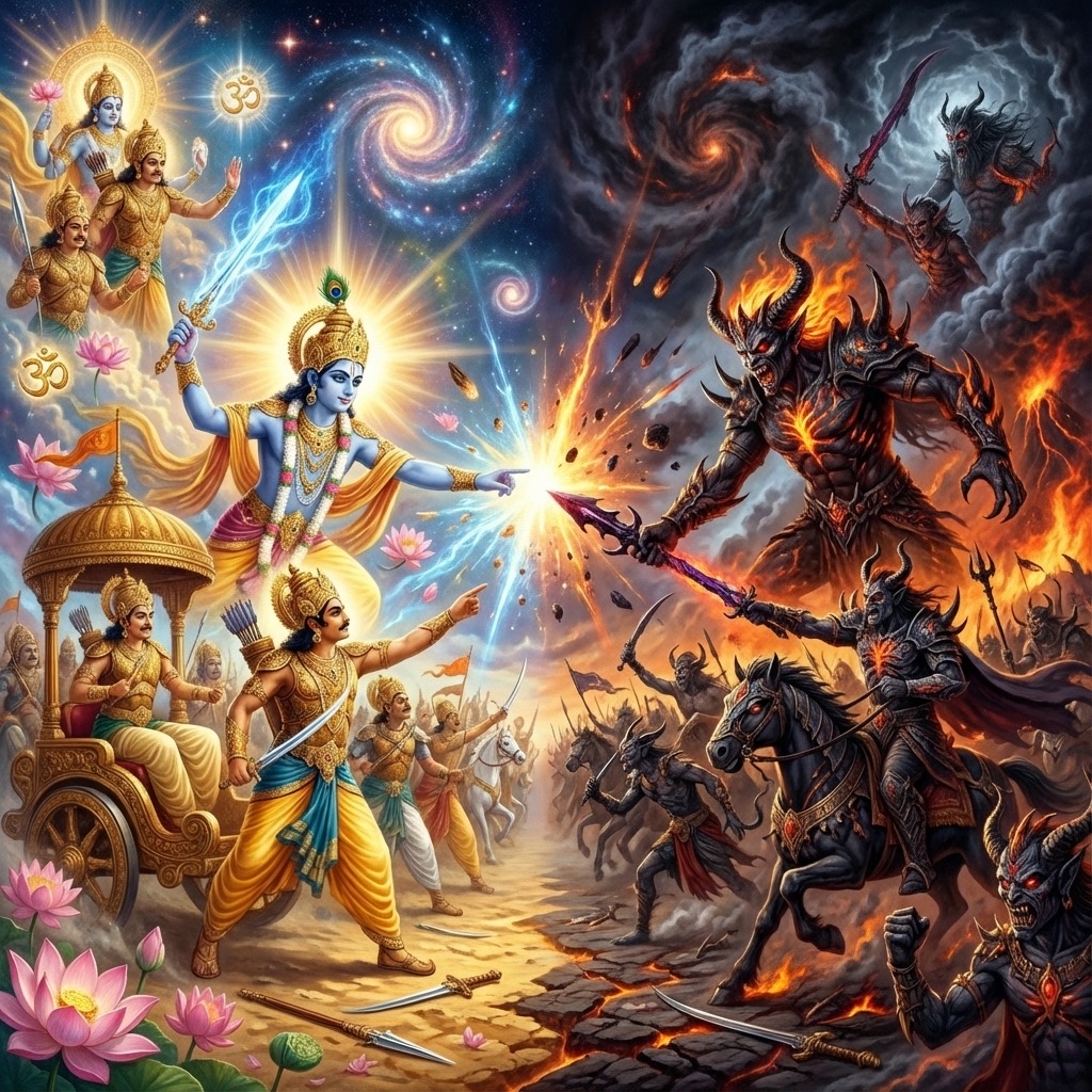 Chapter 16: The Yoga of Divine and Demoniac Natures (Daivasura Sampad Vibhaga Yoga)